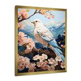 White Dove Winged Harmony Pastoral - Dove Large Canvas Wall Art