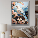 White Dove Winged Harmony Pastoral - Dove Large Canvas Wall Art