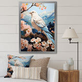 White Dove Winged Harmony Pastoral - Dove Large Canvas Wall Art