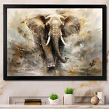 Minimalism Elephant Grace II - Animals Canvas Wall Art