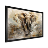 Minimalism Elephant Grace II - Animals Canvas Wall Art