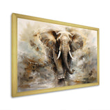 Minimalism Elephant Grace II - Animals Canvas Wall Art