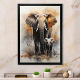 Elephant Gentle Giants Elephants II - Animals Canvas Wall Art