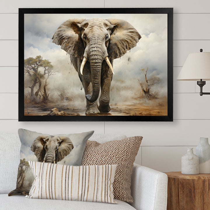Elephant Graceful Elephant - Elephant Canvas Wall Art