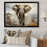 Elephant Graceful Elephant - Elephant Canvas Wall Art