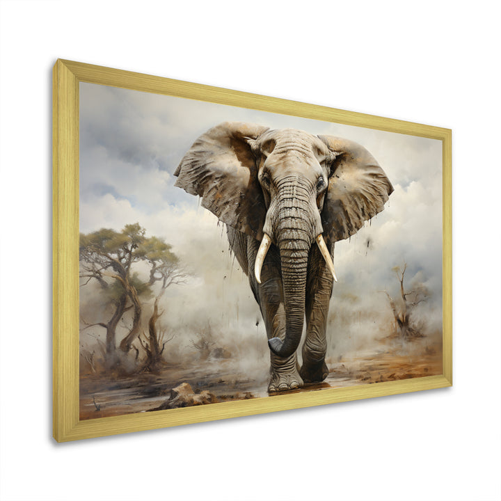 Elephant Graceful Elephant - Elephant Canvas Wall Art