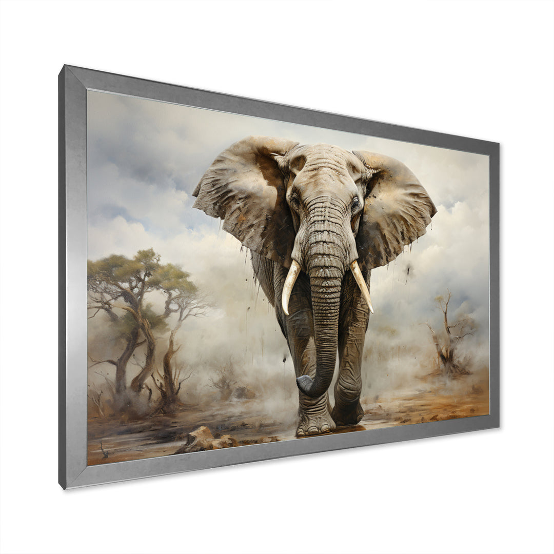Elephant Graceful Elephant - Elephant Canvas Wall Art