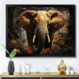 Elephant Jungle Royalty - Elephant Canvas Wall Art
