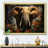 Elephant Jungle Royalty - Elephant Canvas Wall Art
