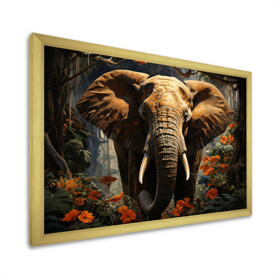 Elephant Jungle Royalty - Elephant Canvas Wall Art