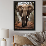 Elephant Portrait Vibrant - Gray Elephant Wall Art