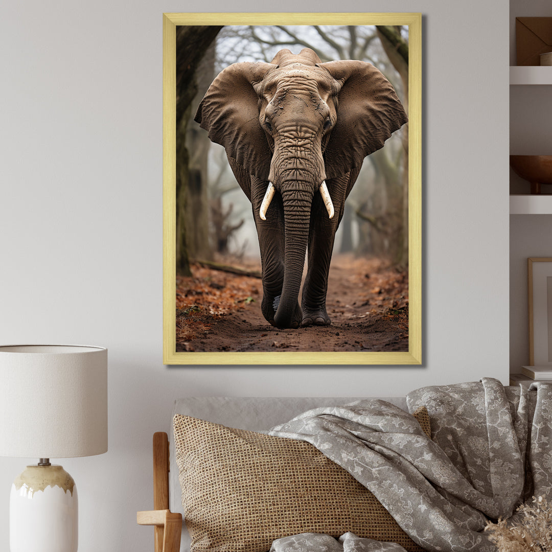 Elephant Portrait Vibrant - Gray Elephant Wall Art