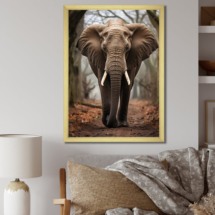 Elephant Portrait Vibrant - Gray Elephant Wall Art