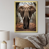 Elephant Portrait Vibrant - Gray Elephant Wall Art