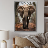 Elephant Portrait Vibrant - Gray Elephant Wall Art