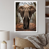 Elephant Portrait Vibrant - Gray Elephant Wall Art