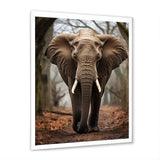 Elephant Portrait Vibrant - Gray Elephant Wall Art