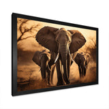 Elephant Shadows Of Serenity I - Animals Canvas Wall Art