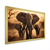 Elephant Shadows Of Serenity I - Animals Canvas Wall Art