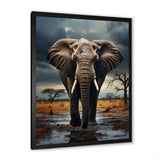 Elephant Tales From Afar - Elephant Large Canvas Wall Art
