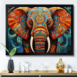 Elephant Tribal Majesty - Animals Canvas Wall Art