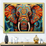 Elephant Tribal Majesty - Animals Canvas Wall Art