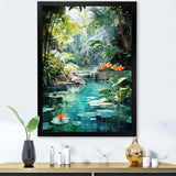 Emerald Oasis A Lush Green Landscape - Landscapes Canvas Wall Art