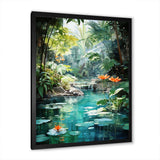 Emerald Oasis A Lush Green Landscape - Landscapes Canvas Wall Art