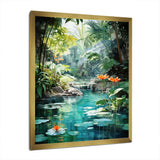 Emerald Oasis A Lush Green Landscape - Landscapes Canvas Wall Art