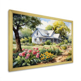 Farmhouse Frontyard Oasis I - Landscapes Canvas Wall Art