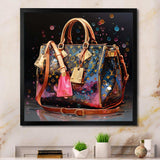 Fashion Bag Glamour Pointillism II - Fashion Canvas Wall Art