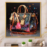 Fashion Bag Glamour Pointillism II - Fashion Canvas Wall Art