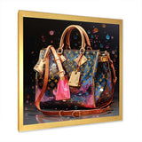 Fashion Bag Glamour Pointillism II - Fashion Canvas Wall Art