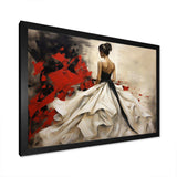 Fashion Red Dress Elegance Unveiled V - Fashion Canvas Wall Art