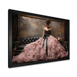 Fashion Pink Dress Elegance Unveiled II - Fashion Canvas Wall Art