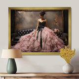 Fashion Pink Dress Elegance Unveiled II - Fashion Canvas Wall Art