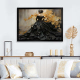 Fashion Elegance Unveiled Gold - Fashion Canvas Wall Art