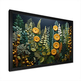 Yellow Ferns Plant Forest Tapestry - Floral Canvas Wall Art