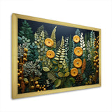 Yellow Ferns Plant Forest Tapestry - Floral Canvas Wall Art