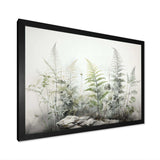 Ferns Silver Whispers I - Floral Canvas Wall Art