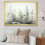 Ferns Silver Whispers I - Floral Canvas Wall Art