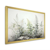 Ferns Silver Whispers I - Floral Canvas Wall Art