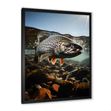 Fishing Vibrant Photo - Gray Fish Wall Art