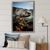 Fishing Vibrant Photo - Gray Fish Wall Art