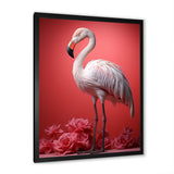 Monochrome Flamingo Fading Glow - Flamingo Bedroom Wall Art