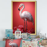 Monochrome Flamingo Fading Glow - Flamingo Bedroom Wall Art