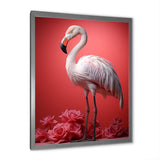 Monochrome Flamingo Fading Glow - Flamingo Bedroom Wall Art