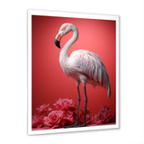 Monochrome Flamingo Fading Glow - Flamingo Bedroom Wall Art