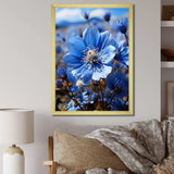 Blue Flower Cobalt Delight - Floral Canvas Wall Art