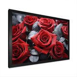 Red Grey Rose Eternal Beauty - Floral Canvas Wall Art